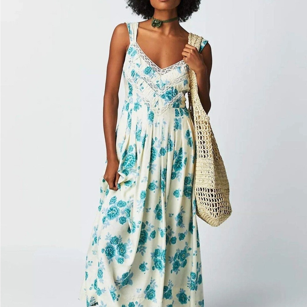 Free People Blue Floral Maxi Dress